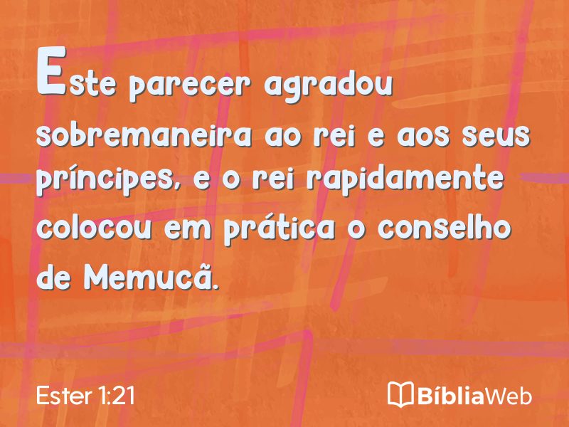 Ester 1:21 em imagem para compartilhar