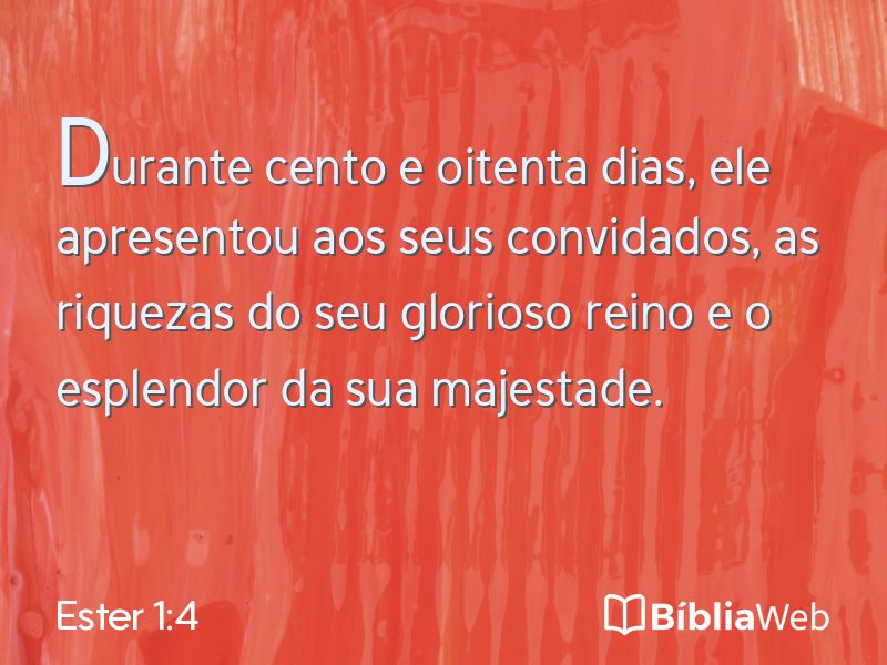 Ester 1:4 em imagem para compartilhar