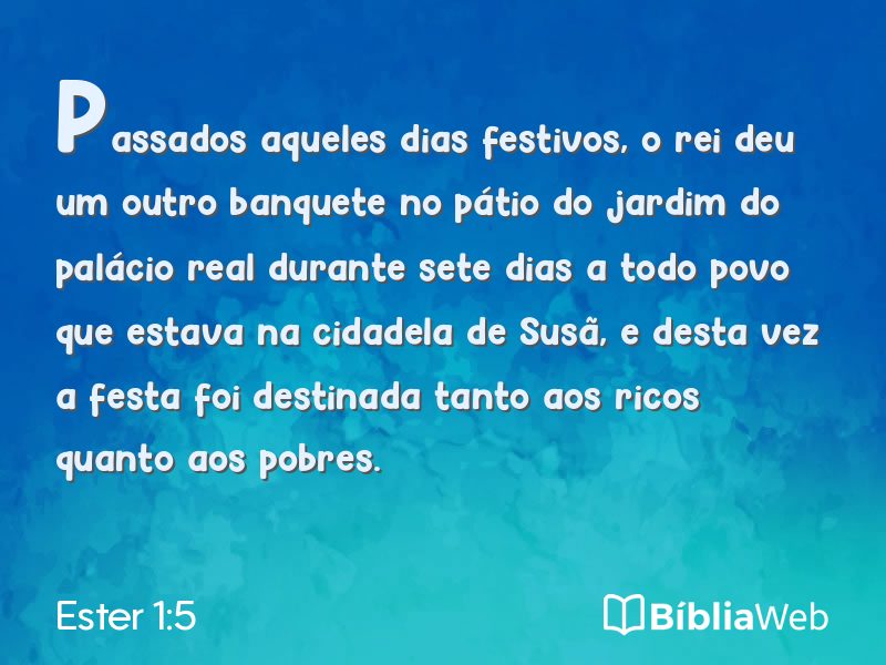Ester 1:5 em imagem para compartilhar