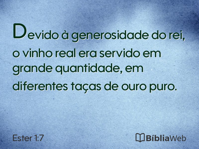 Ester 1:7 em imagem para compartilhar