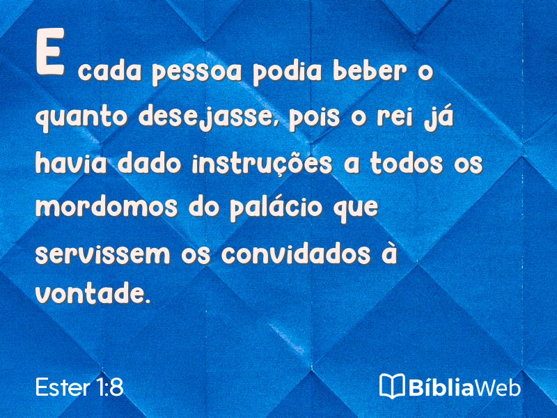 Ester 1:8 em imagem para compartilhar