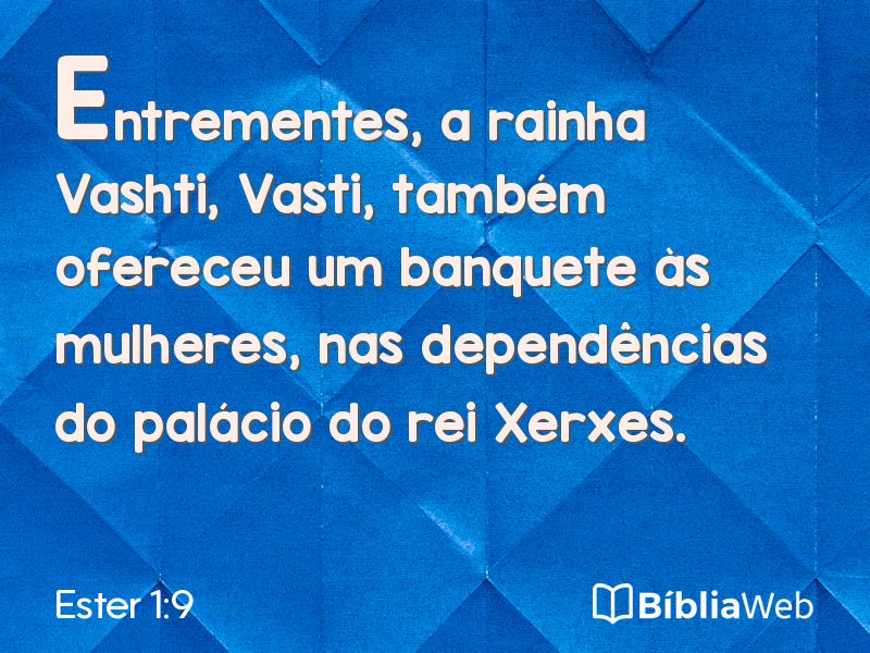 Ester 1:9 em imagem para compartilhar