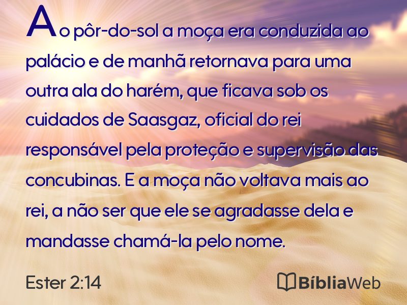 Ester 2:14 em imagem para compartilhar