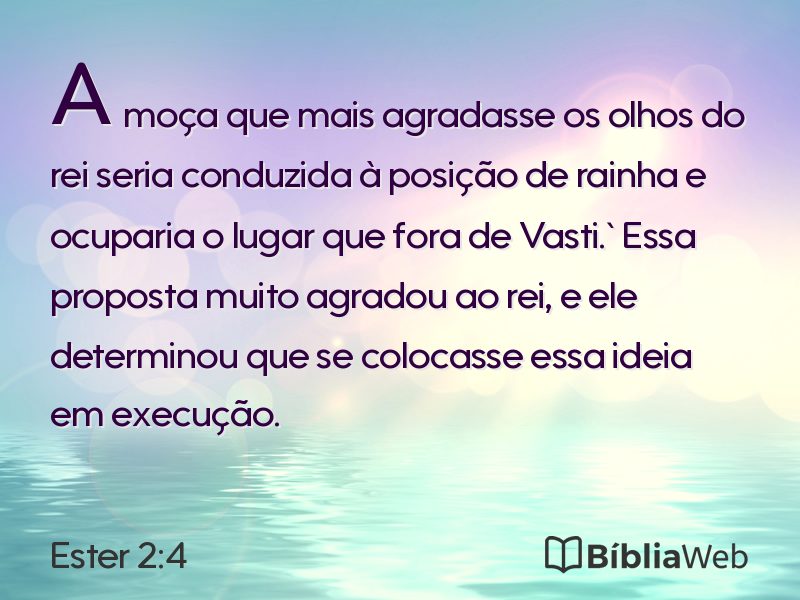 Ester 2:4 em imagem para compartilhar