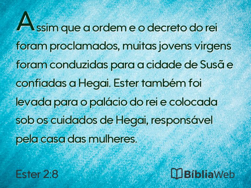 Ester 2:8 em imagem para compartilhar