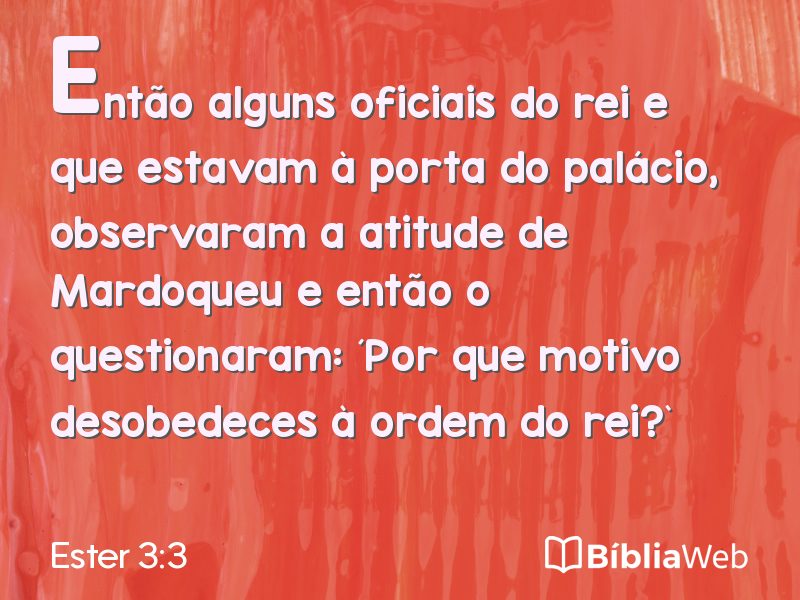 Ester 3:3 em imagem para compartilhar