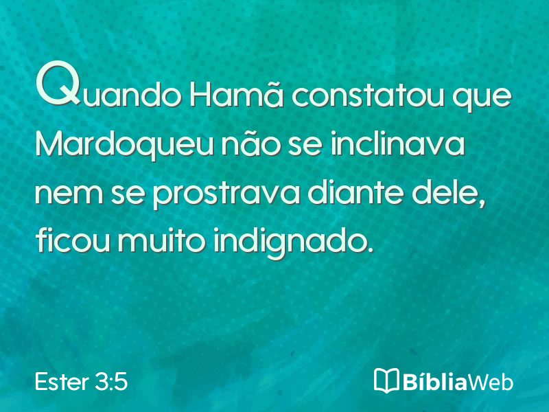 Ester 3:5 em imagem para compartilhar