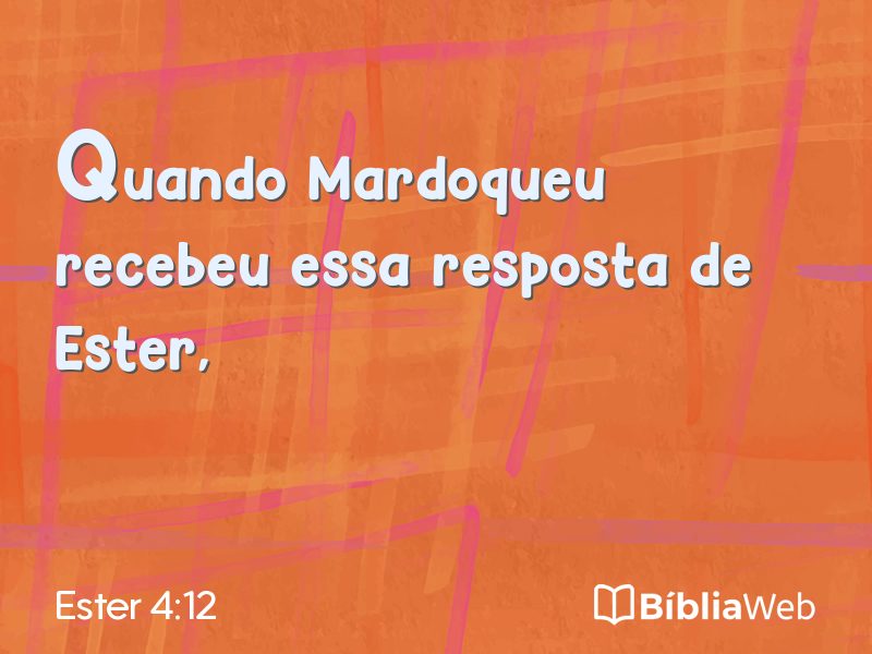 Ester 4:12 em imagem para compartilhar
