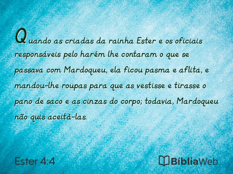 Ester 4:4 em imagem para compartilhar