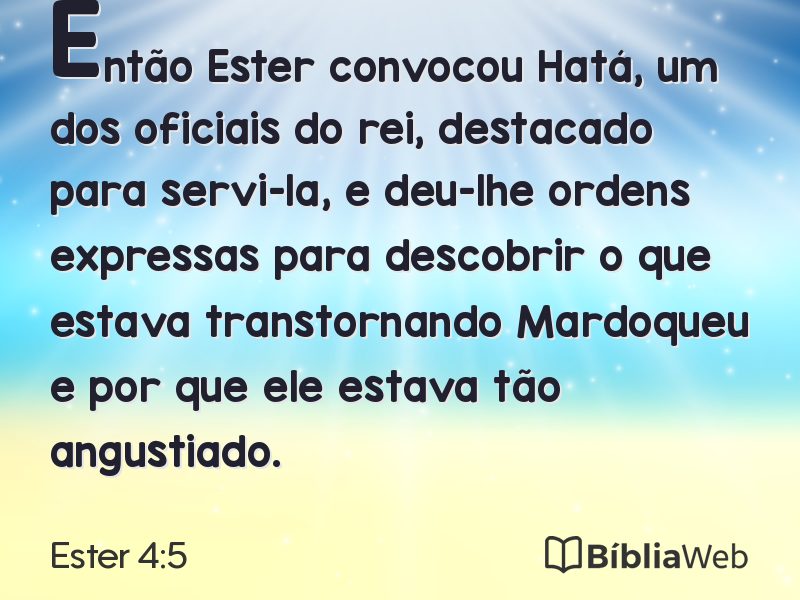 Ester 4:5 em imagem para compartilhar