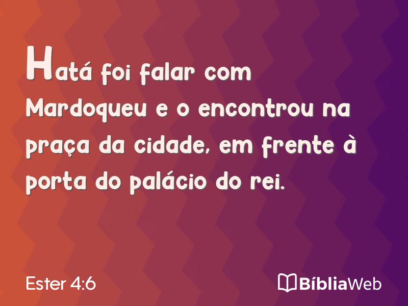 Ester 4:6 em imagem para compartilhar