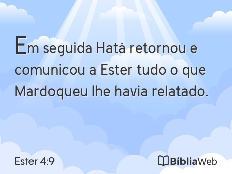 Ester 4:9 em imagem para compartilhar
