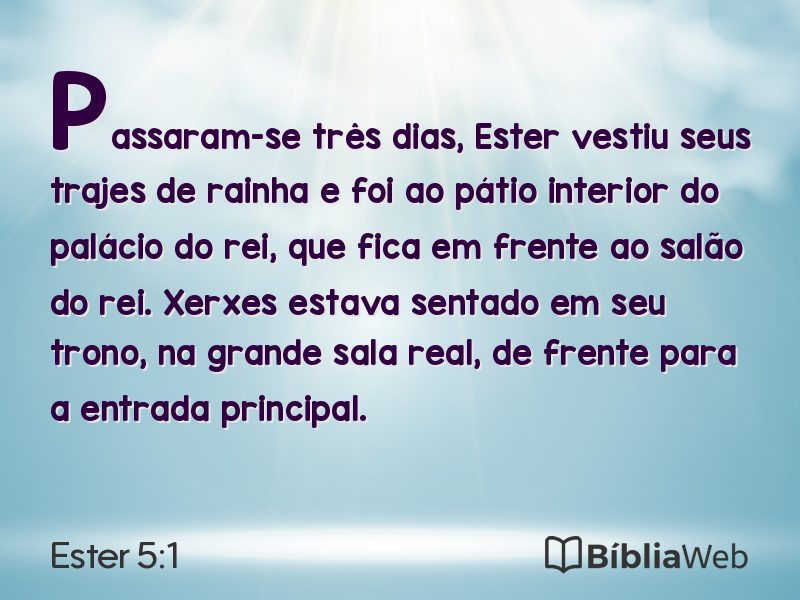 Ester 5:1 em imagem para compartilhar