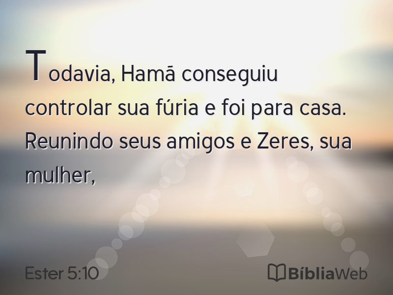 Ester 5:10 em imagem para compartilhar
