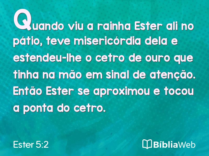 Ester 5:2 em imagem para compartilhar