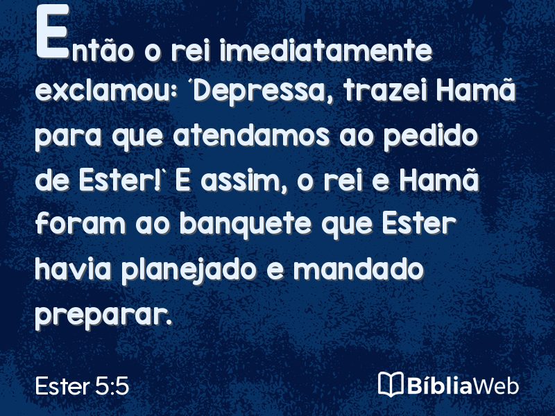 Ester 5:5 em imagem para compartilhar