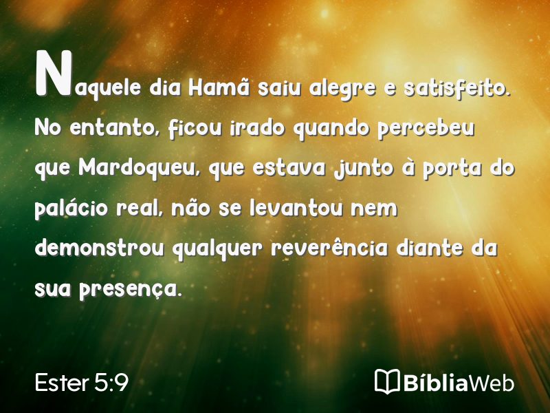 Ester 5:9 em imagem para compartilhar