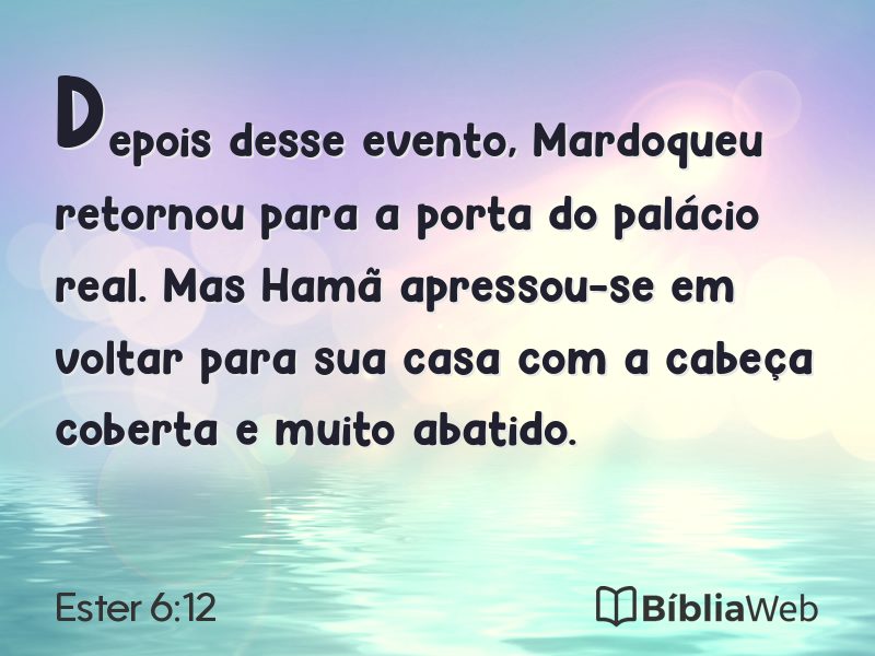 Ester 6:12 em imagem para compartilhar