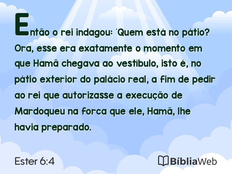 Ester 6:4 em imagem para compartilhar