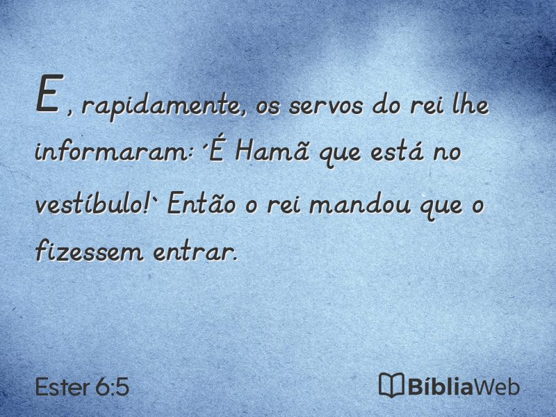 Ester 6:5 em imagem para compartilhar