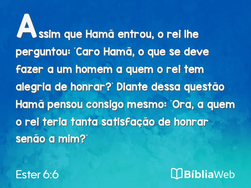Ester 6:6 em imagem para compartilhar