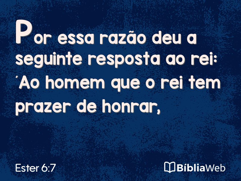 Ester 6:7 em imagem para compartilhar