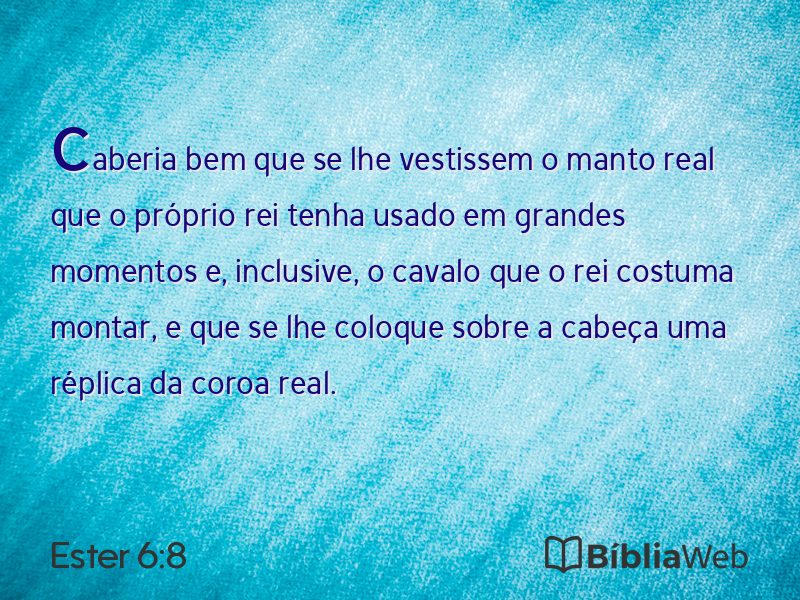 Ester 6:8 em imagem para compartilhar