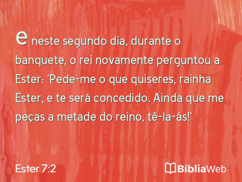 Ester 7:2 em imagem para compartilhar
