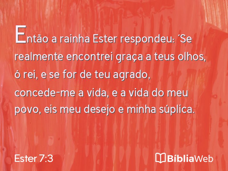 Ester 7:3 em imagem para compartilhar