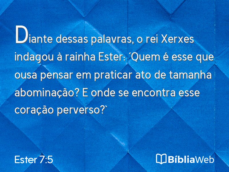 Ester 7:5 em imagem para compartilhar