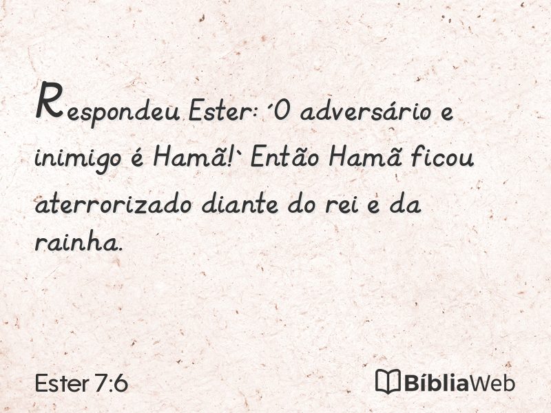 Ester 7:6 em imagem para compartilhar