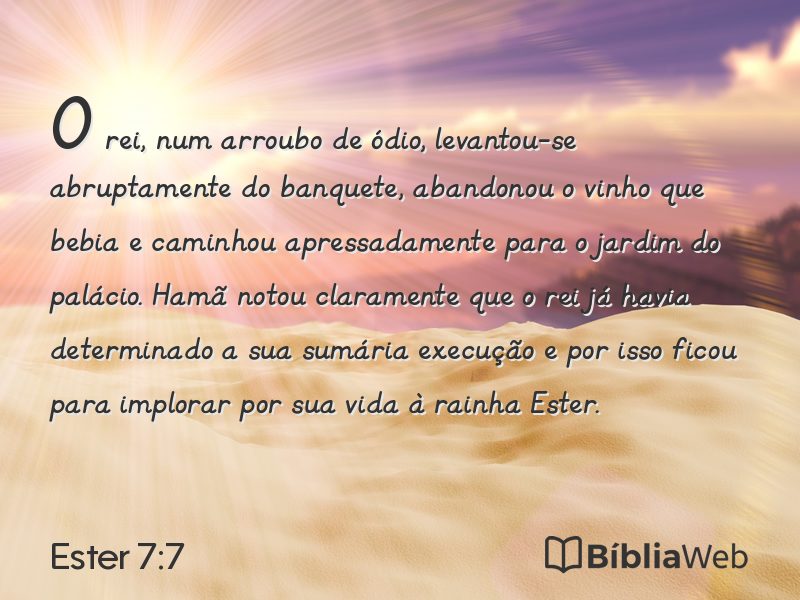 Ester 7:7 em imagem para compartilhar