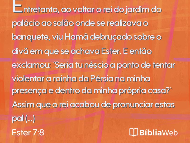 Ester 7:8 em imagem para compartilhar