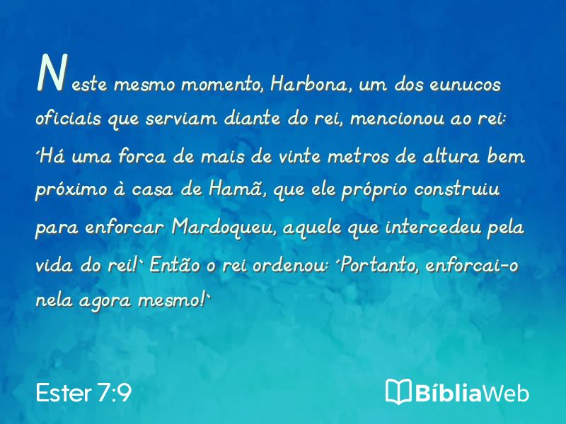 Ester 7:9 em imagem para compartilhar