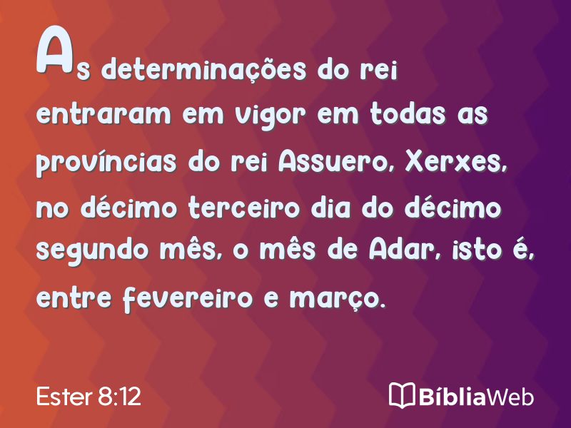 Ester 8:12 em imagem para compartilhar