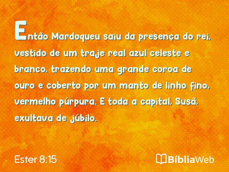 Ester 8:15 em imagem para compartilhar