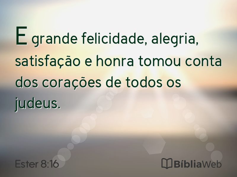 Ester 8:16 em imagem para compartilhar