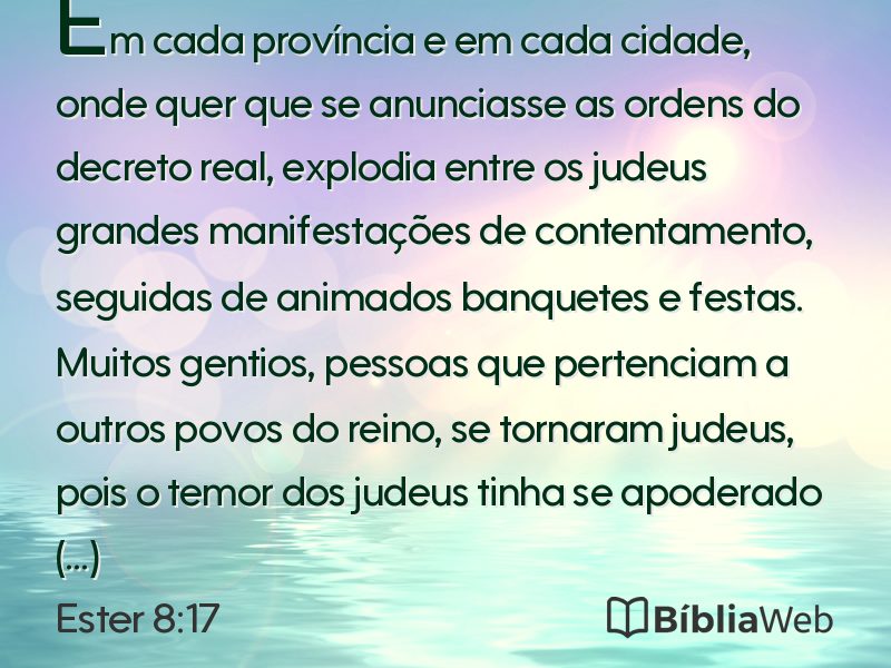 Ester 8:17 em imagem para compartilhar