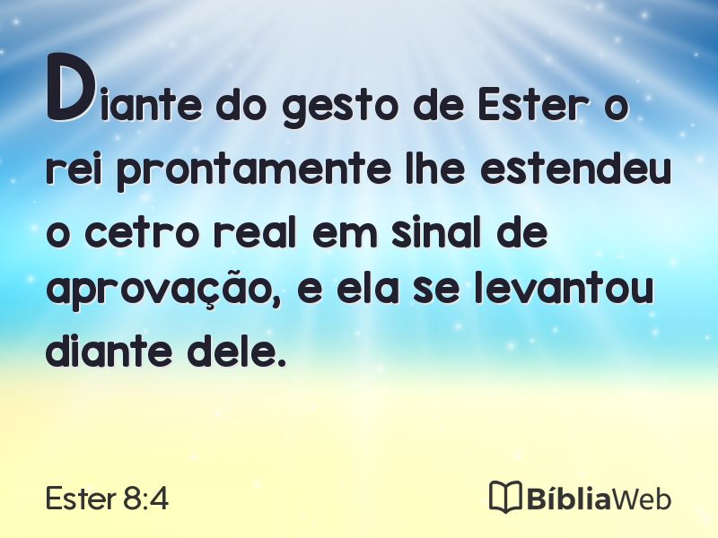 Ester 8:4 em imagem para compartilhar