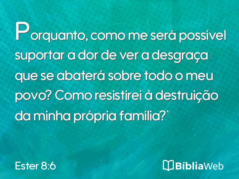 Ester 8:6 em imagem para compartilhar