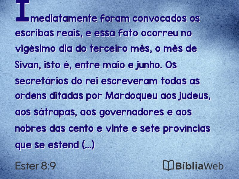 Ester 8:9 em imagem para compartilhar