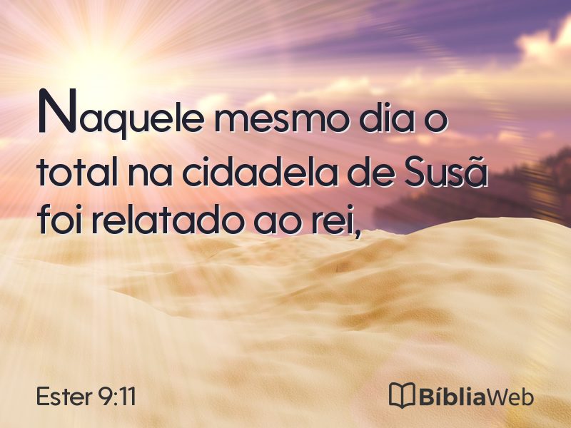 Ester 9:11 em imagem para compartilhar