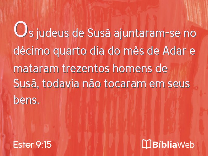 Ester 9:15 em imagem para compartilhar