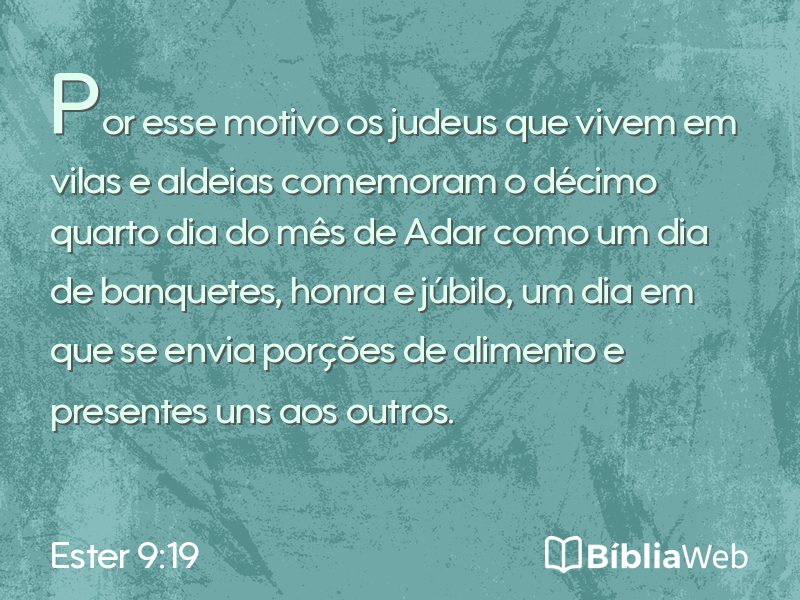 Ester 9:19 em imagem para compartilhar