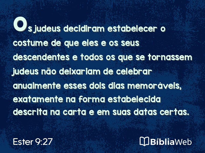 Ester 9:27 em imagem para compartilhar