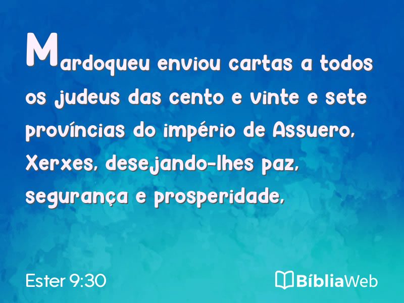 Ester 9:30 em imagem para compartilhar
