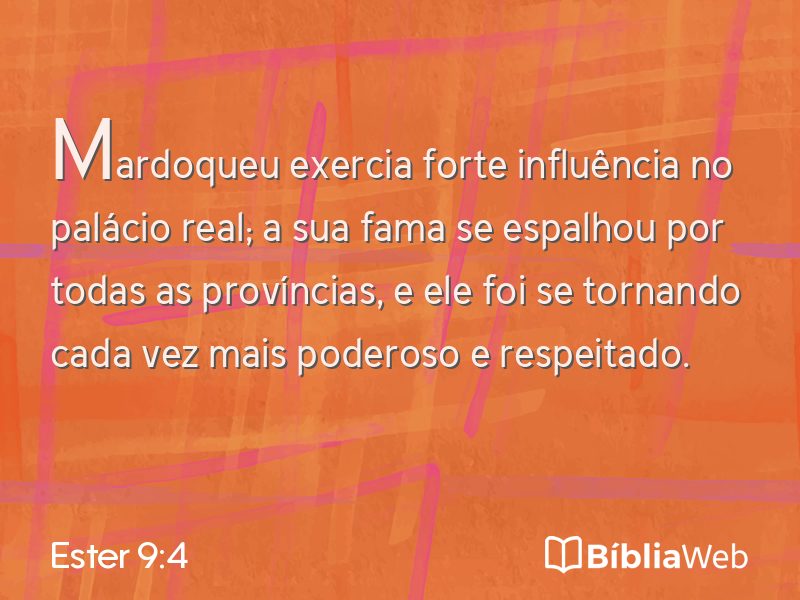 Ester 9:4 em imagem para compartilhar