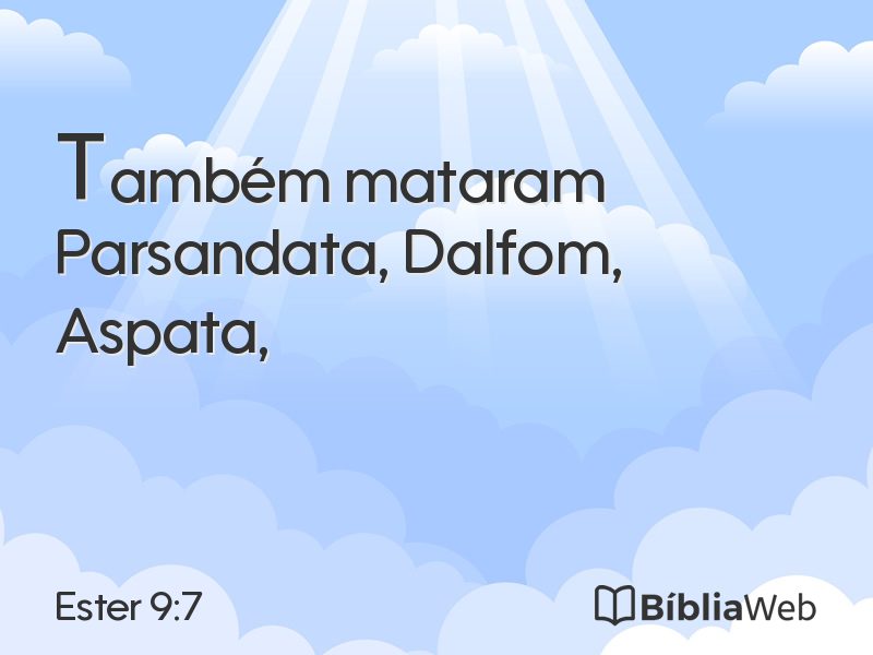 Ester 9:7 em imagem para compartilhar