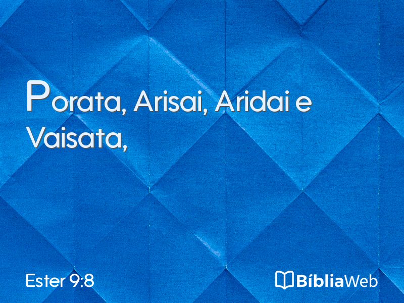 Ester 9:8 em imagem para compartilhar