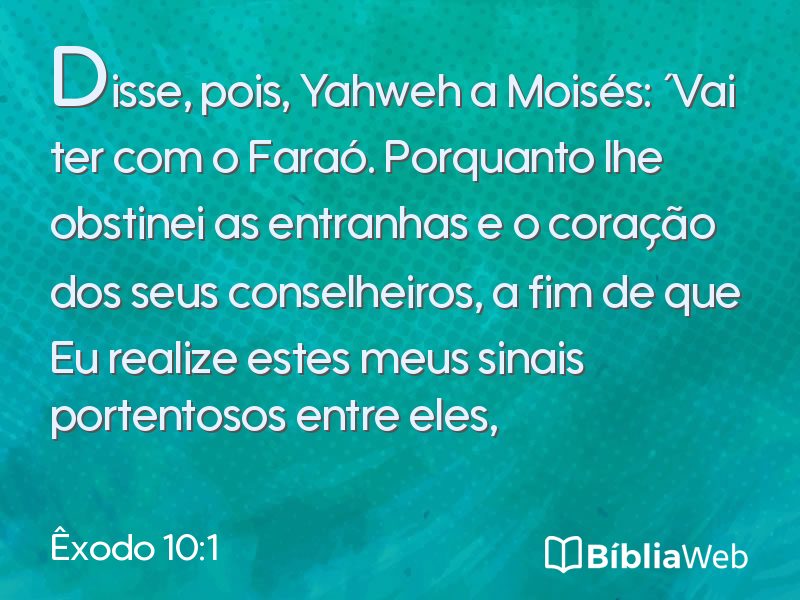 Êxodo 10:1 em imagem para compartilhar